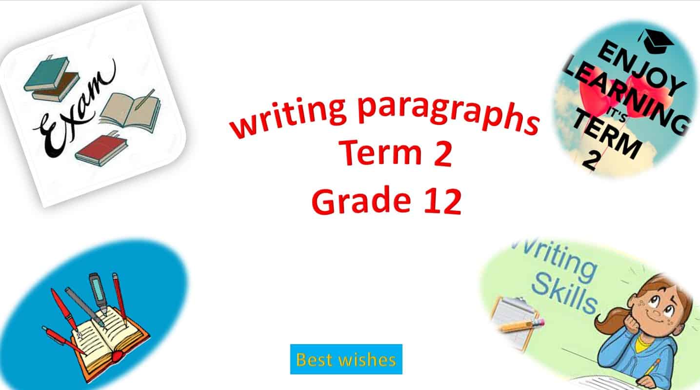 تدريبات writing paragraphs اللغة الإنجليزية الصف الثاني عشر - بوربوينت