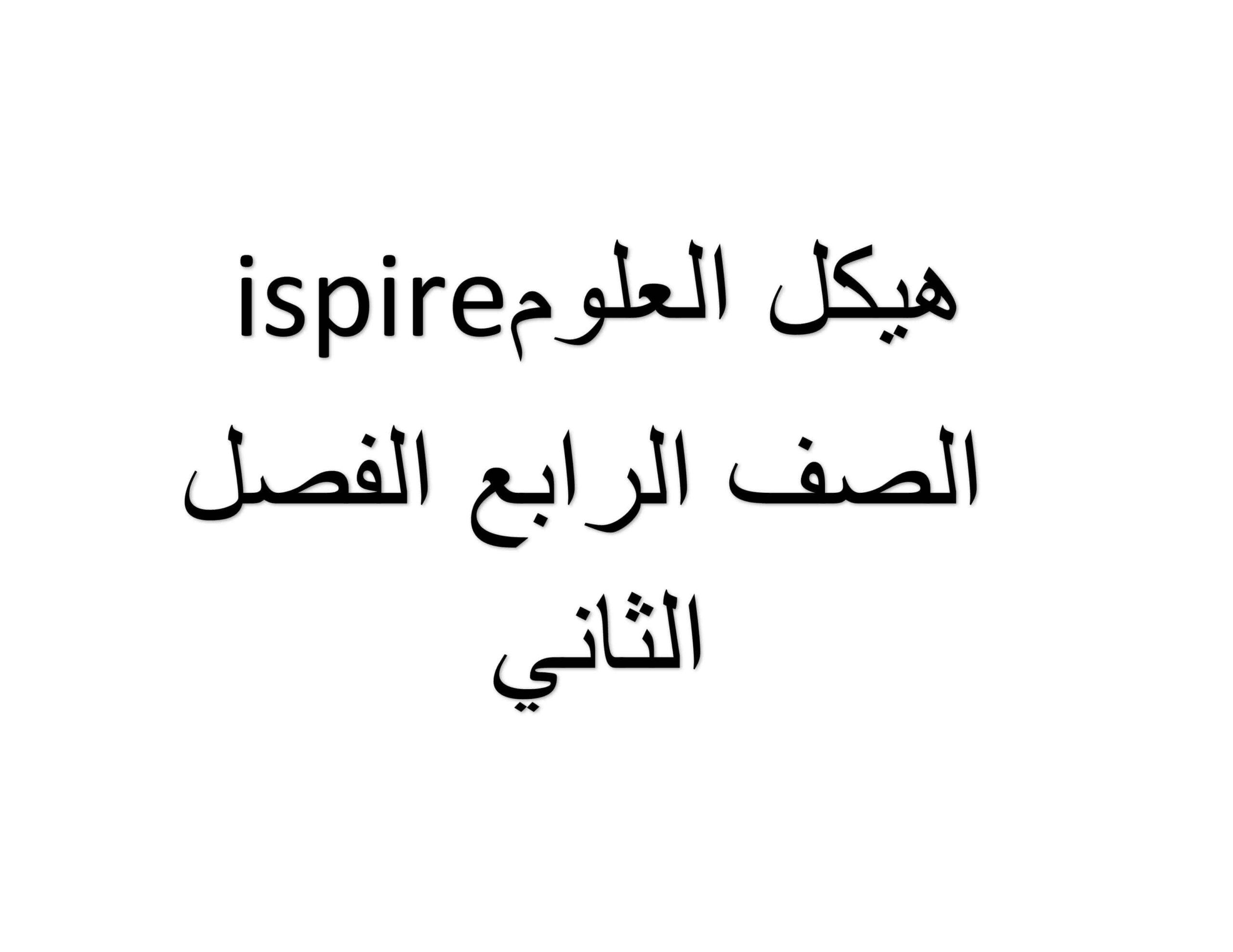 مراجعة صفات الهيكلة مترجمة باللغة العربية العلوم المتكاملة الصف الرابع Inspire
