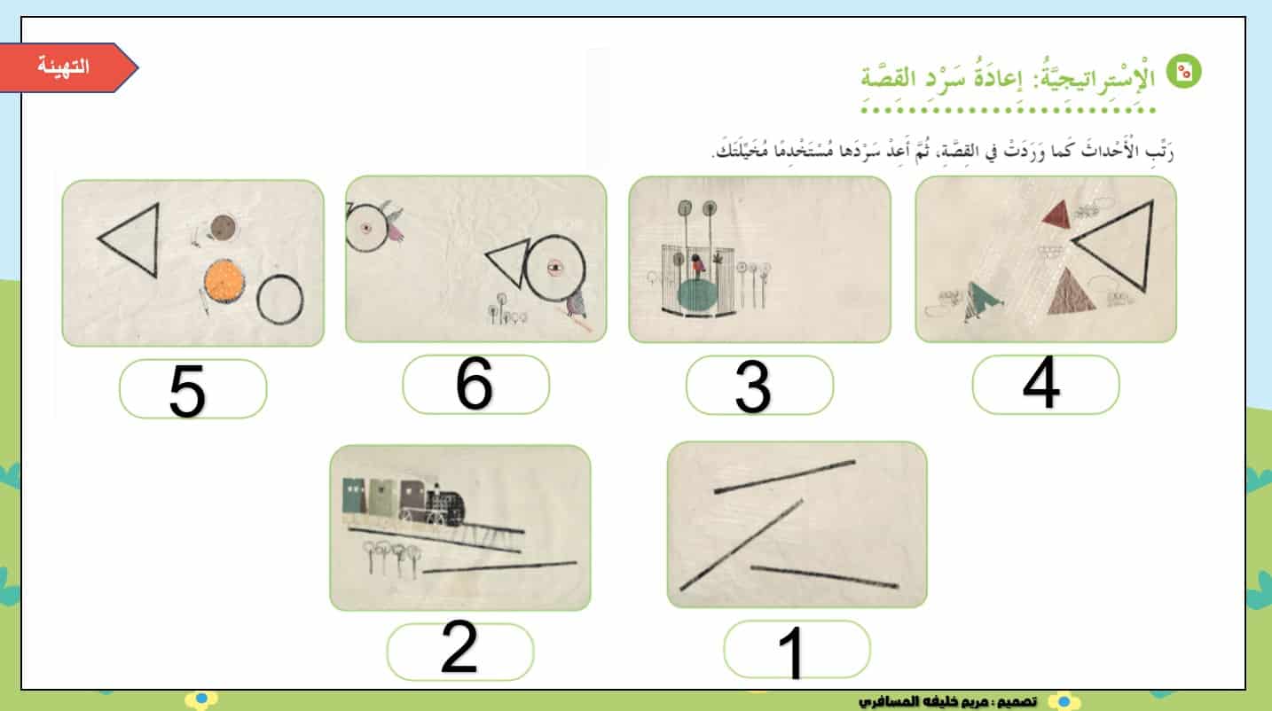 درس مثلث ودائرة عناصر القصة ورحلتي مع كلمة صفحة اللغة العربية الصف الثاني - بوربوينت 