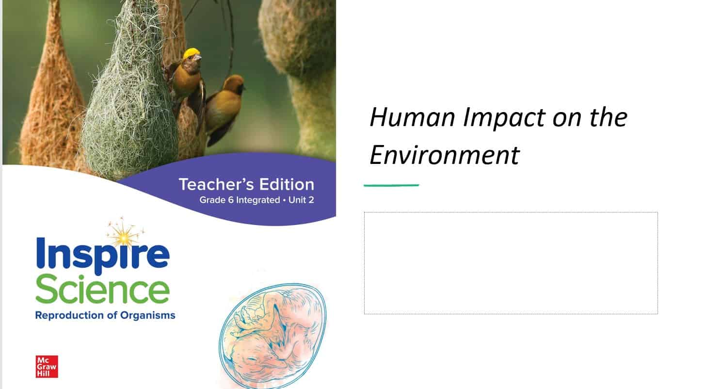 حل درس Human Impact on the Environment العلوم المتكاملة الصف السادس - بوربوينت