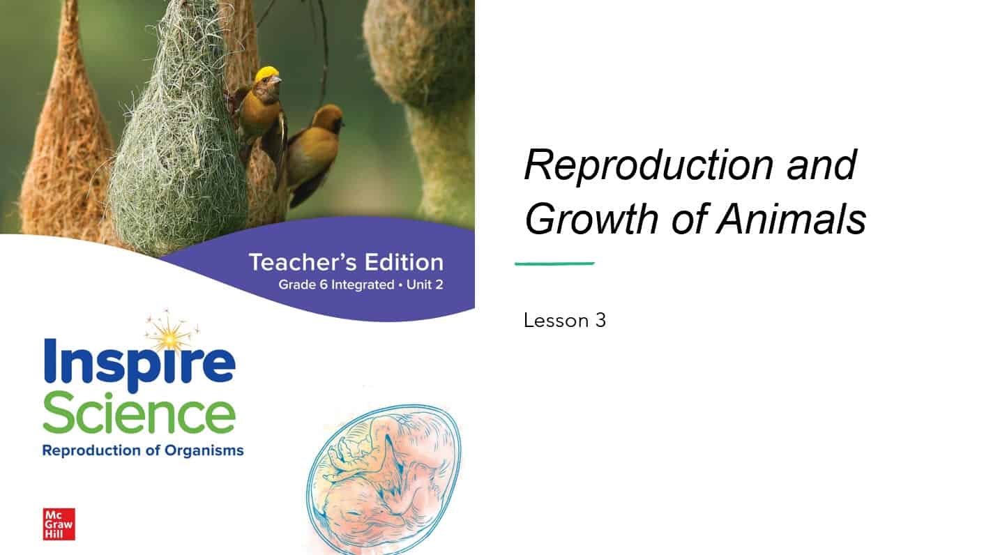 حل درس Reproduction and Growth of Animals العلوم المتكاملة الصف السادس - بوربوينت 