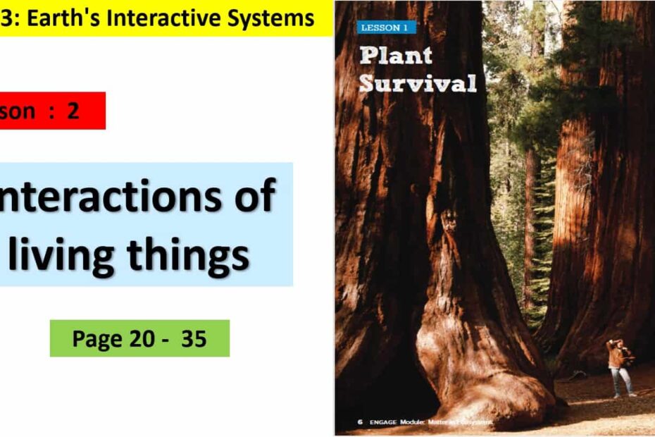 حل درس Interactions of Living Things العلوم المتكاملة الصف الخامس - بوربوينت