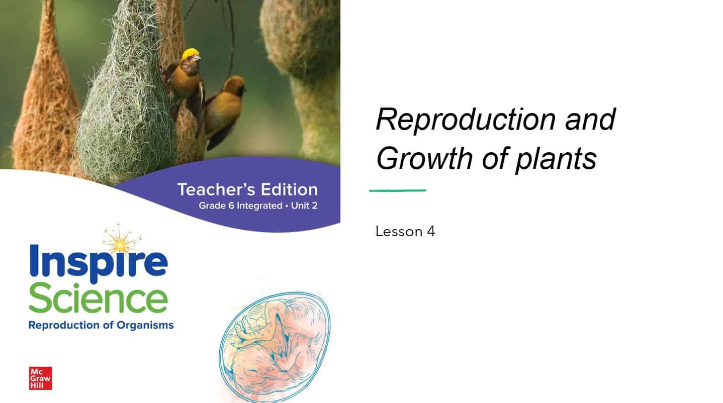 حل درس Reproduction and Growth of plants العلوم المتكاملة الصف الخامس - بوربوينت 