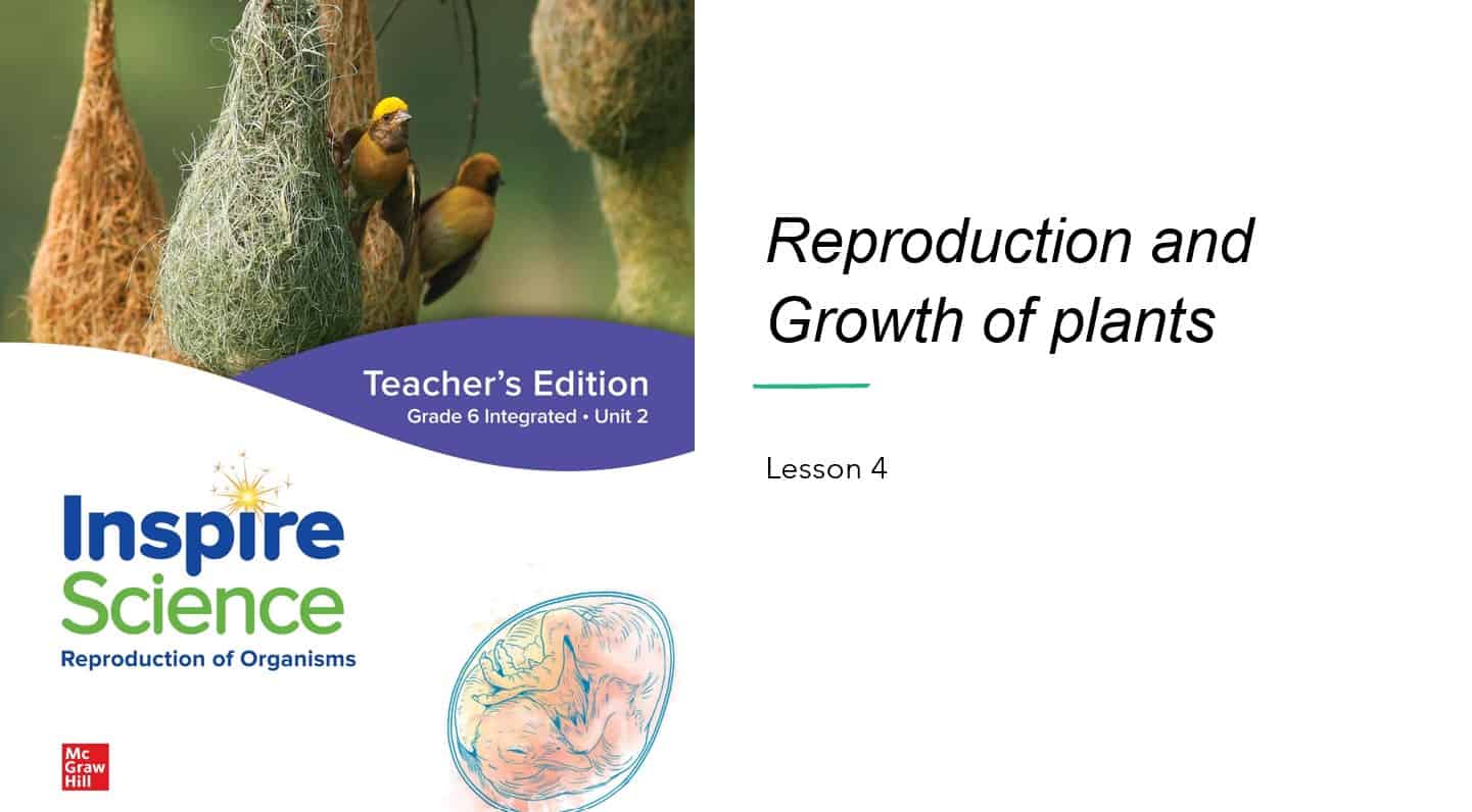 حل درس Reproduction and Growth of plants العلوم المتكاملة الصف السادس - بوربوينت 