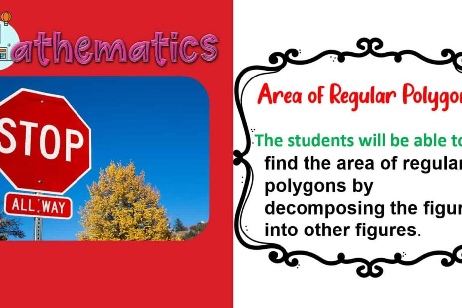 حل درس Area of Regular Polygons الرياضيات المتكاملة الصف السادس - بوربوينت