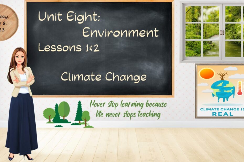حل درس Climate Change اللغة الإنجليزية الصف الثاني عشر - بوربوينت