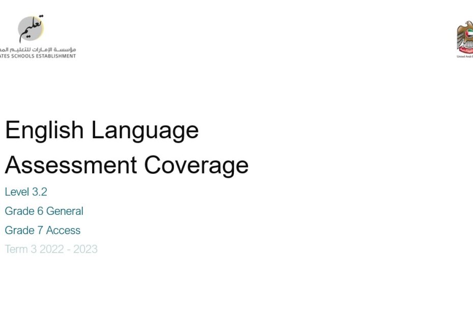 Coverage grammar & functional language Level 3.2 اللغة الإنجليزية الصف السادس General والصف السابع Access - بوربوينت