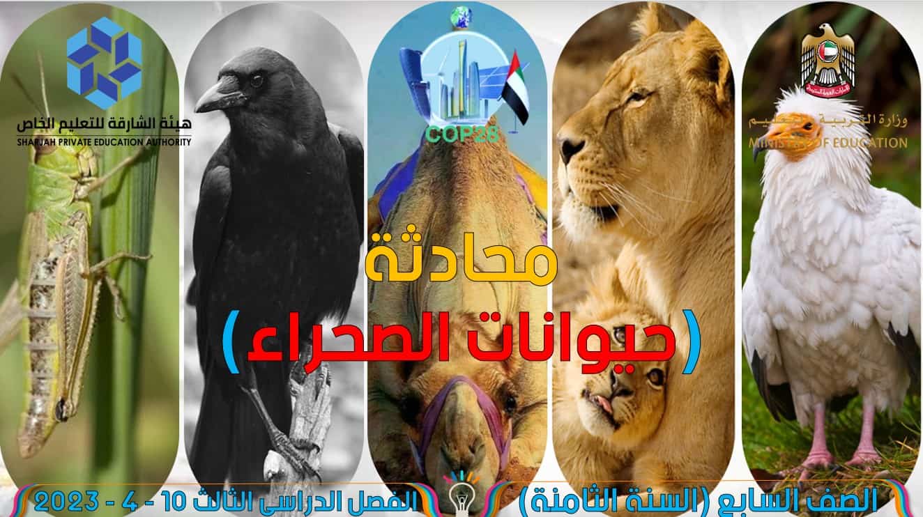 محادثة حيوانات الصحراء اللغة العربية الصف السابع - بوربوينت 