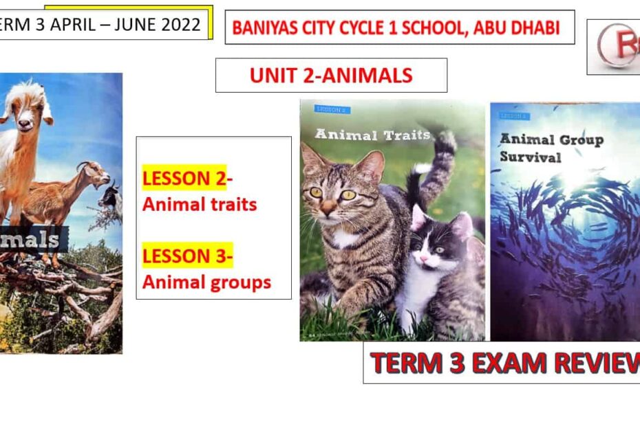 مراجعة درس Animal traits و Animal groups العلوم المتكاملة الصف الثالث - بوربوينت