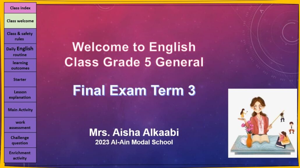 مراجعة Final Exam اللغة الإنجليزية الصف الخامس - بوربوينت