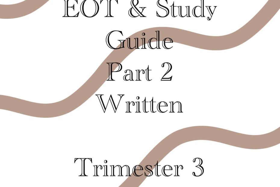 مراجعة Study Guide Part 2 Written العلوم المتكاملة الصف الثامن