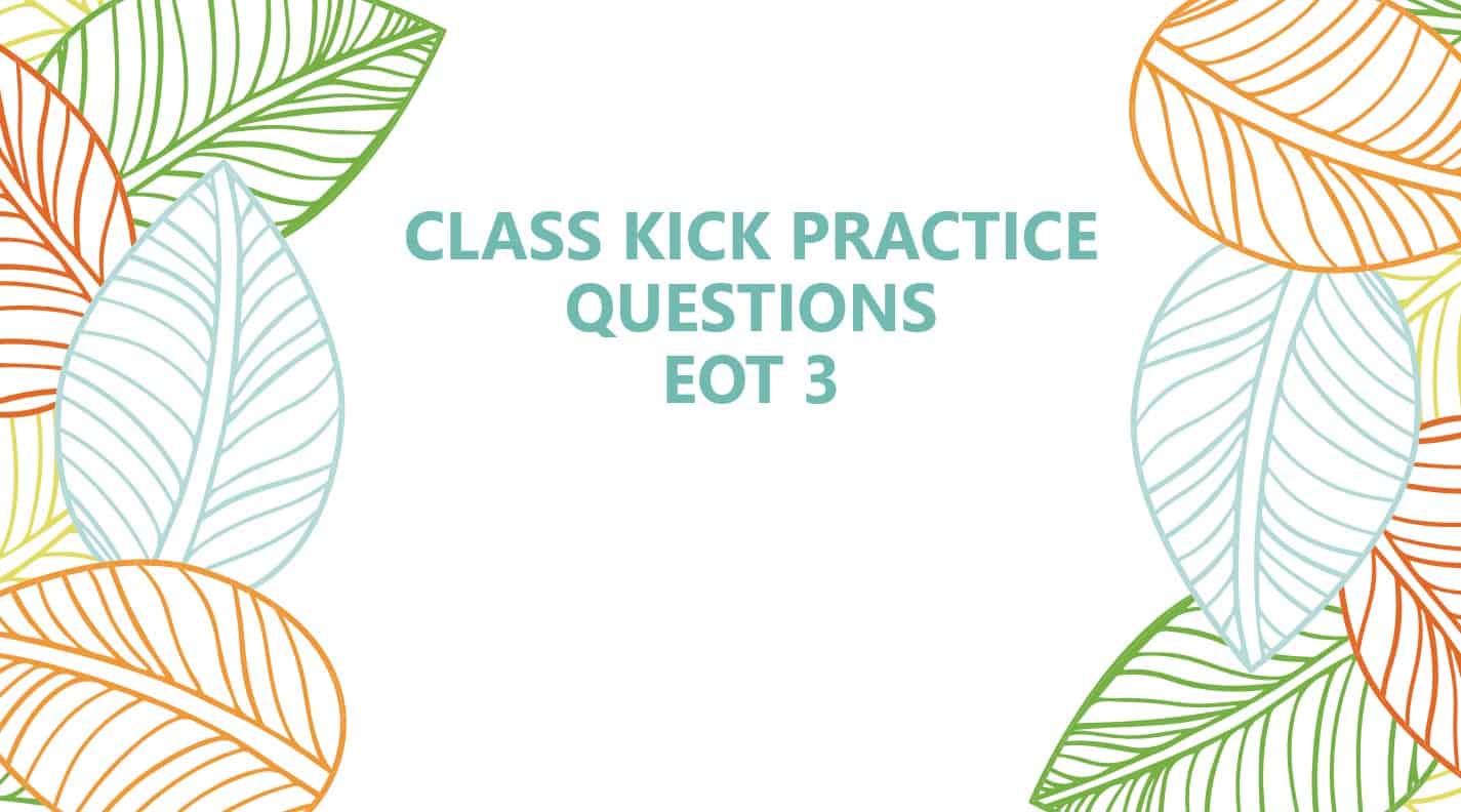 مراجعة CLASS KICK PRACTICE QUESTIONS العلوم المتكاملة الصف الخامس - بوربوينت 