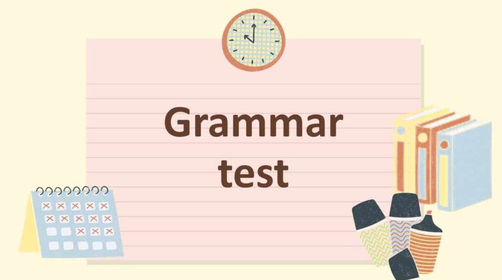 مراجعة Grammar test اللغة الإنجليزية الصف السابع - بوربوينت