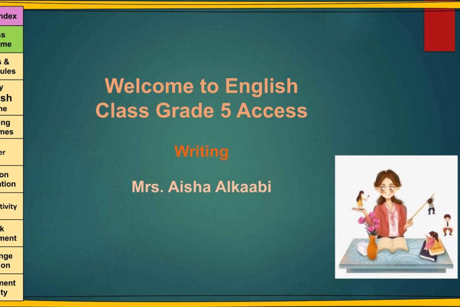 مراجعة Writing اللغة الإنجليزية الصف الخامس Access