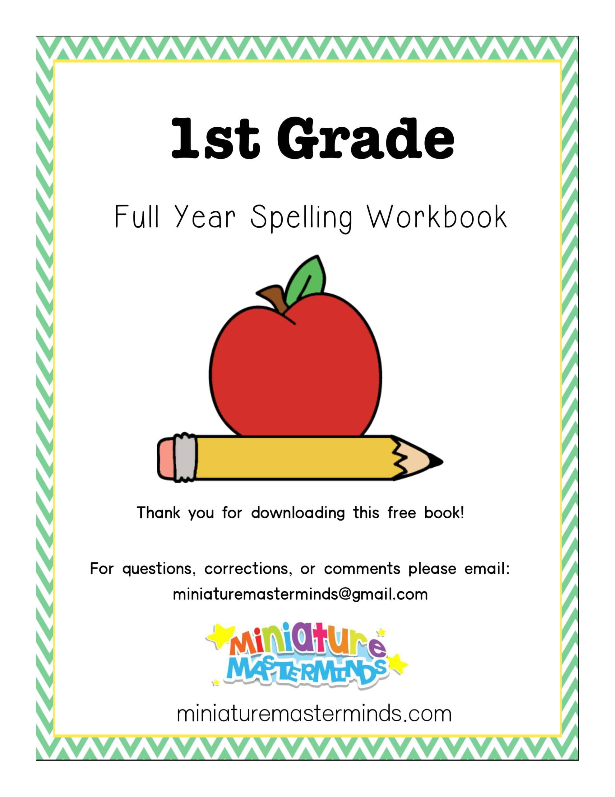 مذكرة Full Year Spelling Workbook اللغة الإنجليزية الصف الأول 