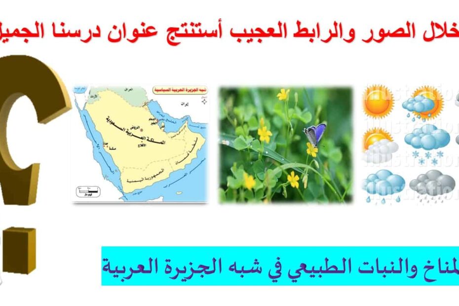 درس المناخ والنبات الطبيعي في شبه الجزيرة العربية الدراسات الإجتماعية والتربية الوطنية الصف السابع - بوربوينت