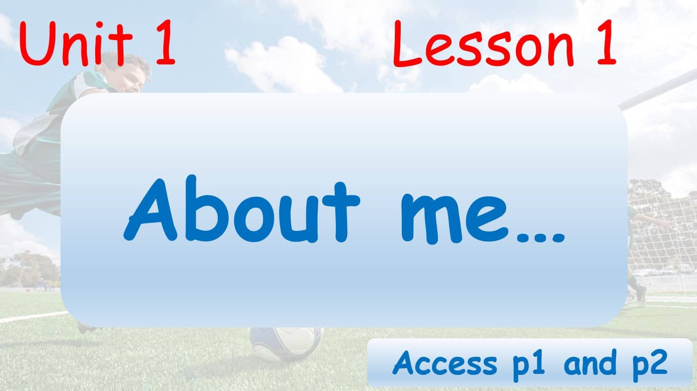 حل درس About me اللغة الإنجليزية الصف السادس Access - بوربوينت 
