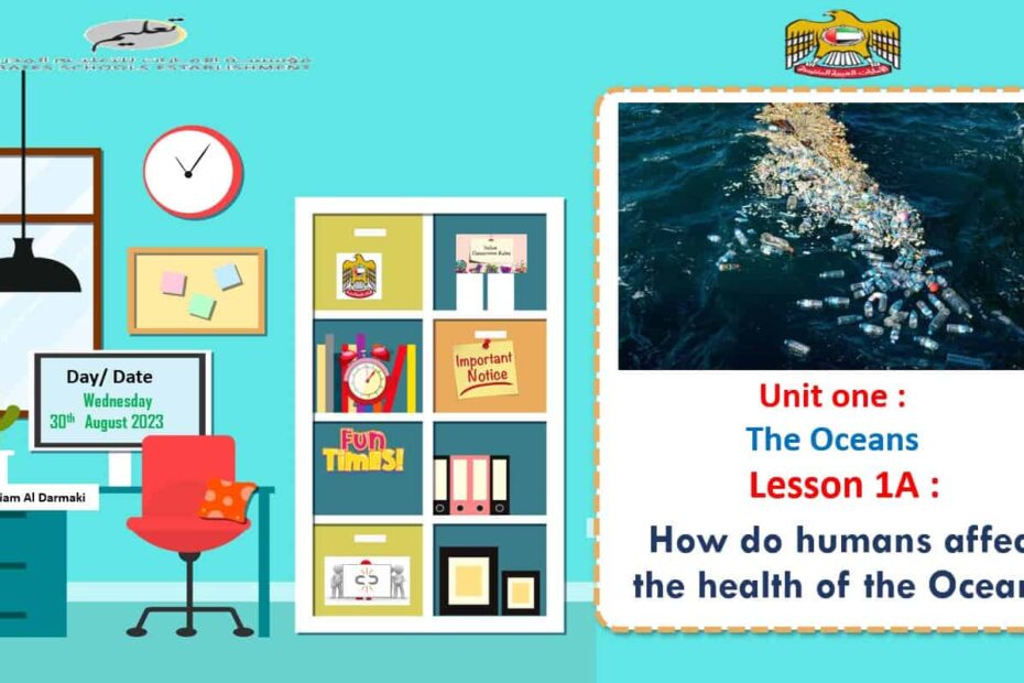 حل درس How do humans affect the health of the Oceans اللغة الإنجليزية الصف السابع - بوربوينت