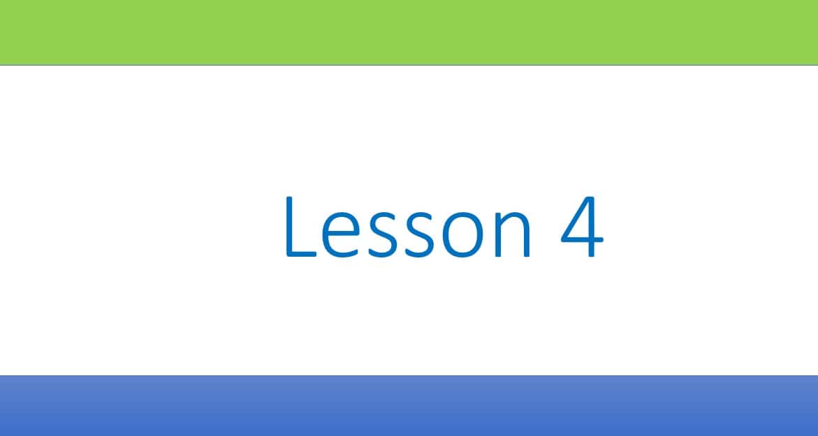 حل درس Lesson 4 اللغة الإنجليزية الصف السابع - بوربوينت