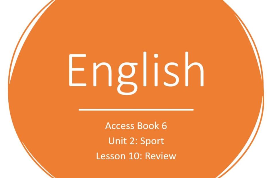 حل درس Review اللغة الإنجليزية الصف السادس Access - بوربوينت