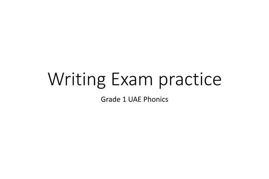 Writing exam Practice اللغة الإنجليزية الصف الأول