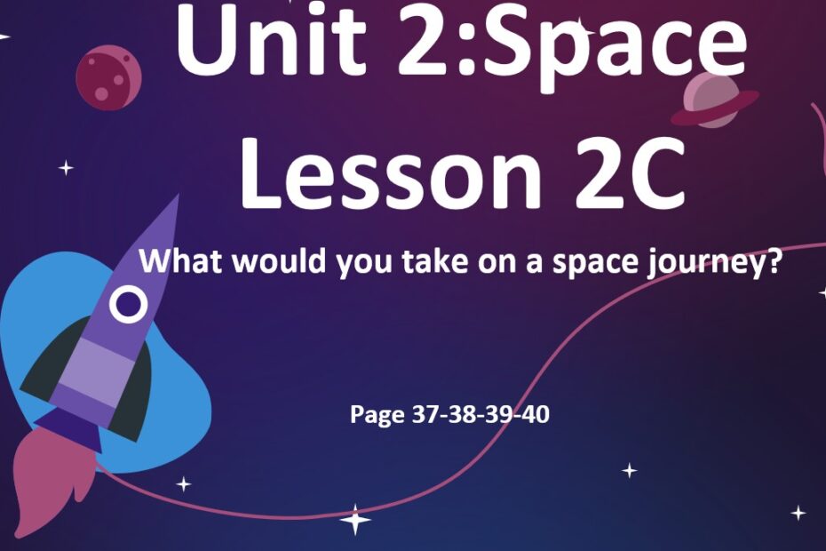 حل درس What would you take on a space journey اللغة الإنجليزية الصف الثامن - بوربوينت