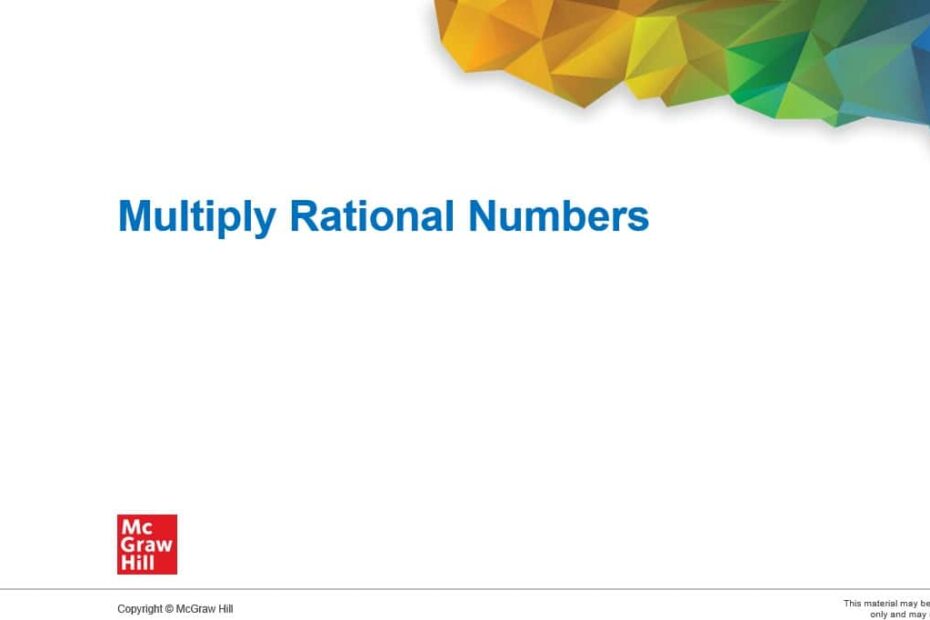 حل درس Multiply Rational Numbers الرياضيات المتكاملة الصف السابع - بوربوينت