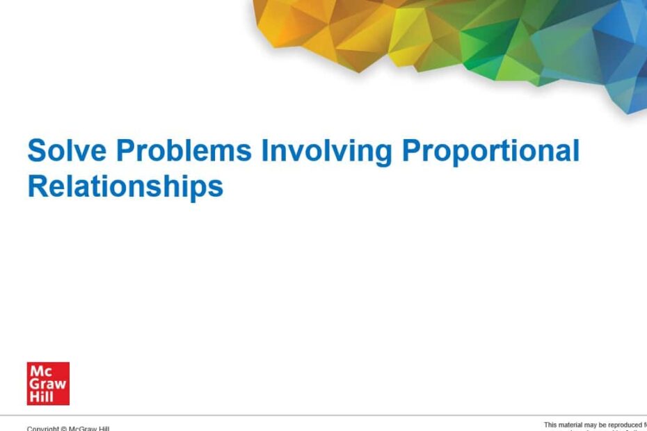 حل درس Solve Problems Involving Proportional Relationships الرياضيات المتكاملة الصف السابع - بوربوينت