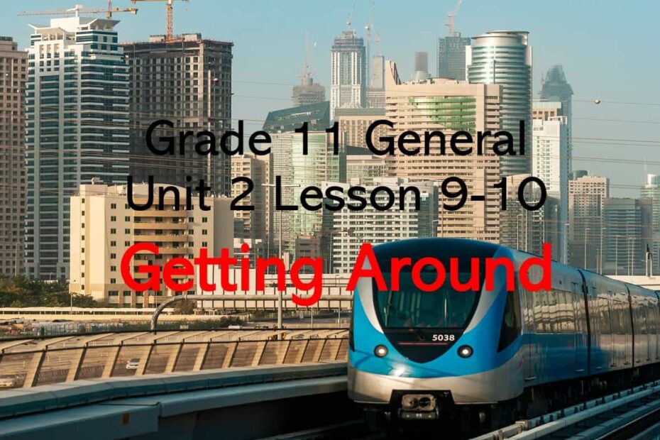 حل درس Getting Around اللغة الإنجليزية الصف الحادي عشر - بوربوينت