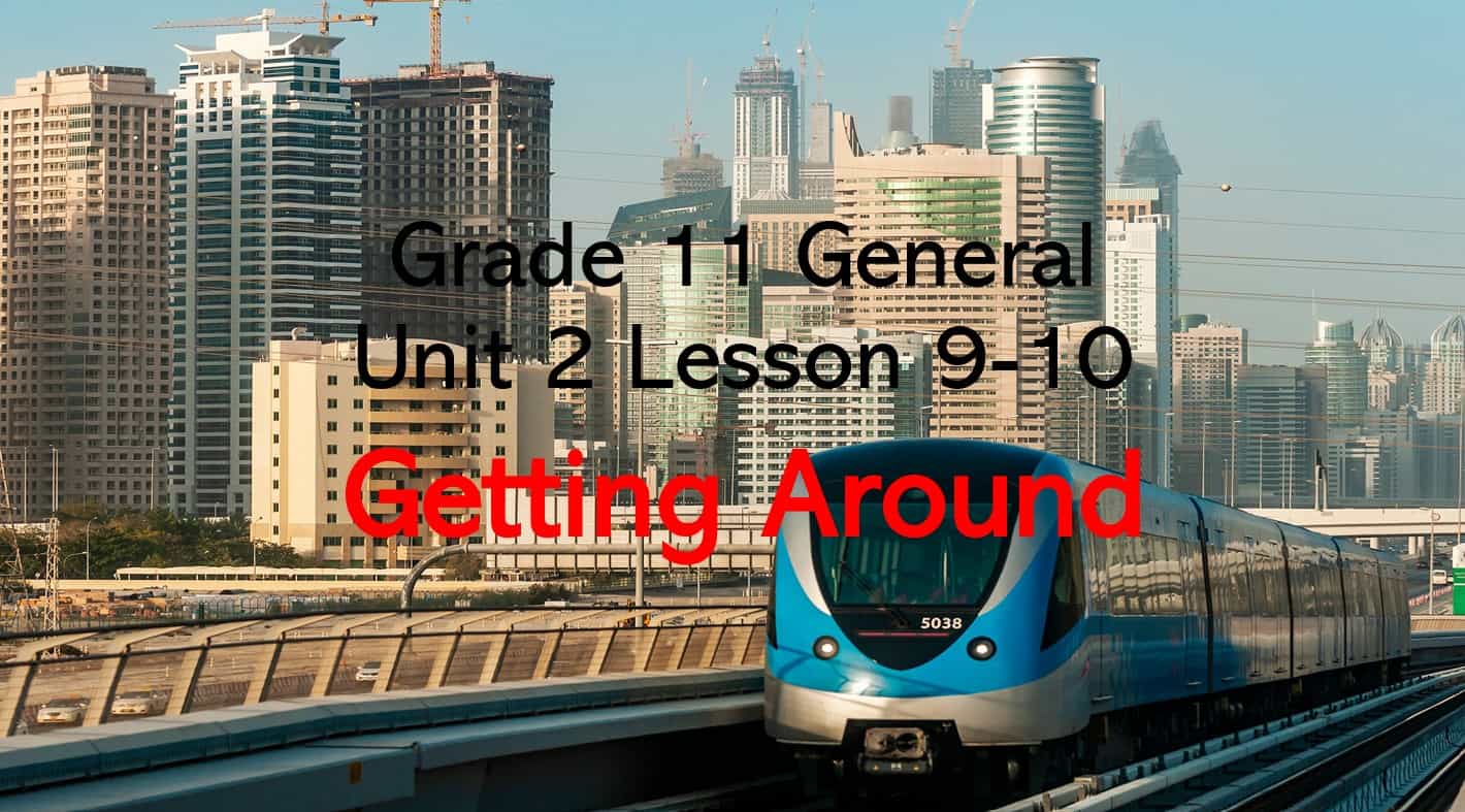 حل درس Getting Around اللغة الإنجليزية الصف الحادي عشر - بوربوينت