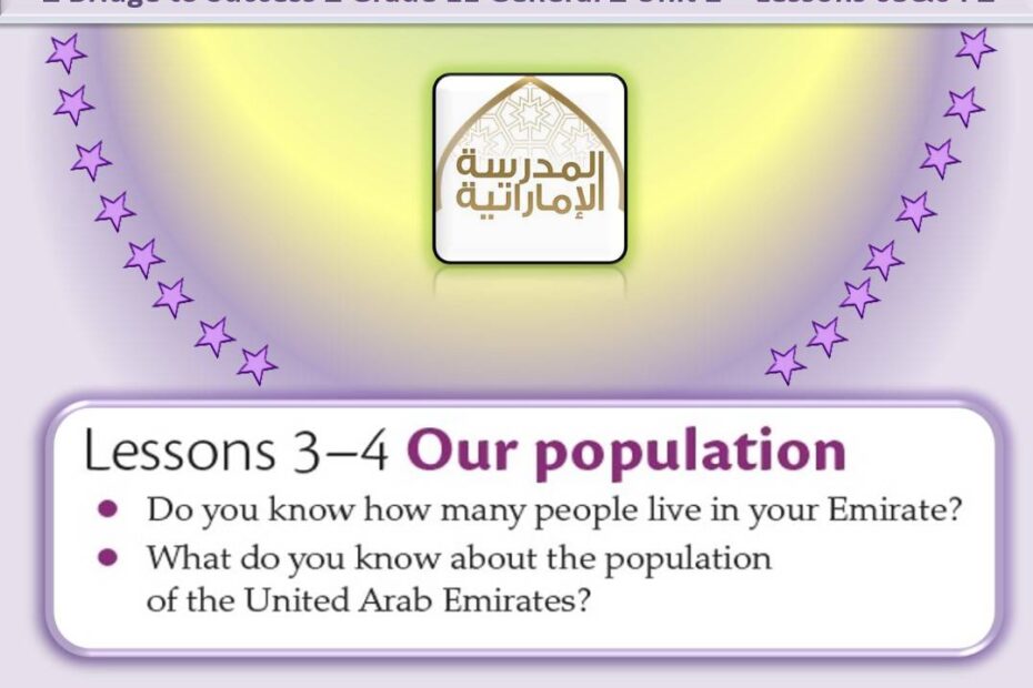 حل درس Our population اللغة الإنجليزية الصف الحادي عشر - بوربوينت