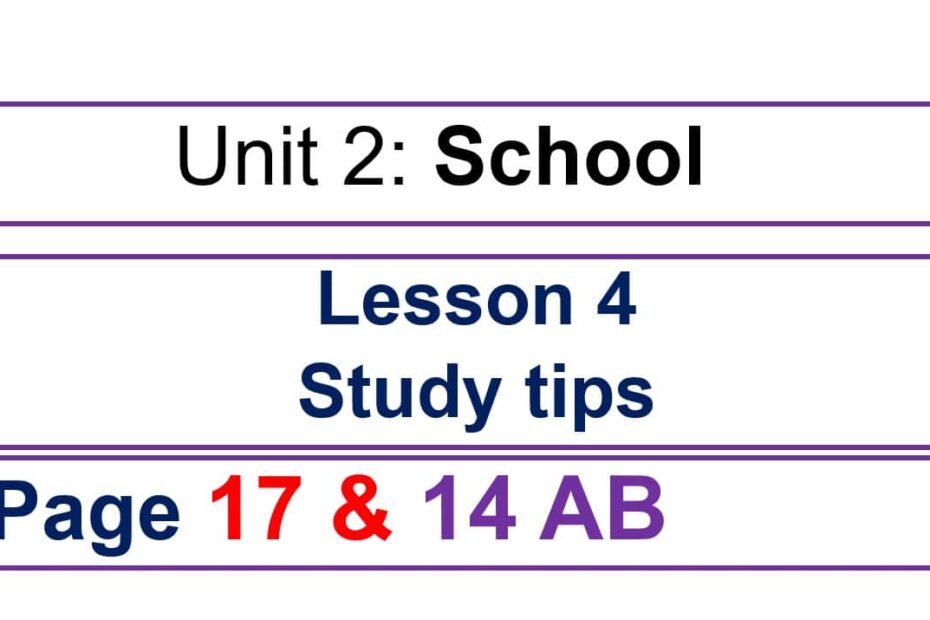 حل درس Study tips اللغة الإنجليزية الصف السادس - بوربوينت