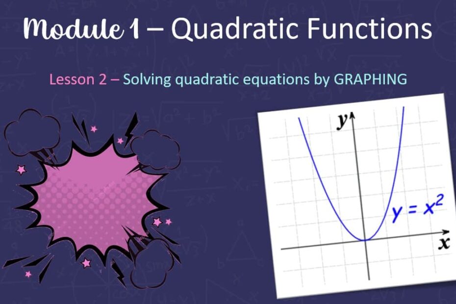 حل درس Solving quadratic equations by GRAPHING الرياضيات المتكاملة الصف العاشر - بوربوينت