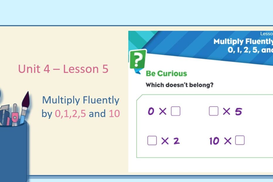 حل درس Multiply Fluently by 0,1,2,5 and 10 الرياضيات المتكاملة الصف الثالث - بوربوينت
