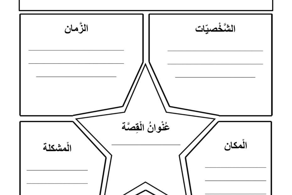 ورقة عمل استمارة تحليل قصة اللغة العربية الصف الثاني