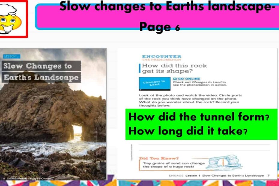 حل درس Slow changes to Earths landscape العلوم المتكاملة الصف الثاني - بوربوينت