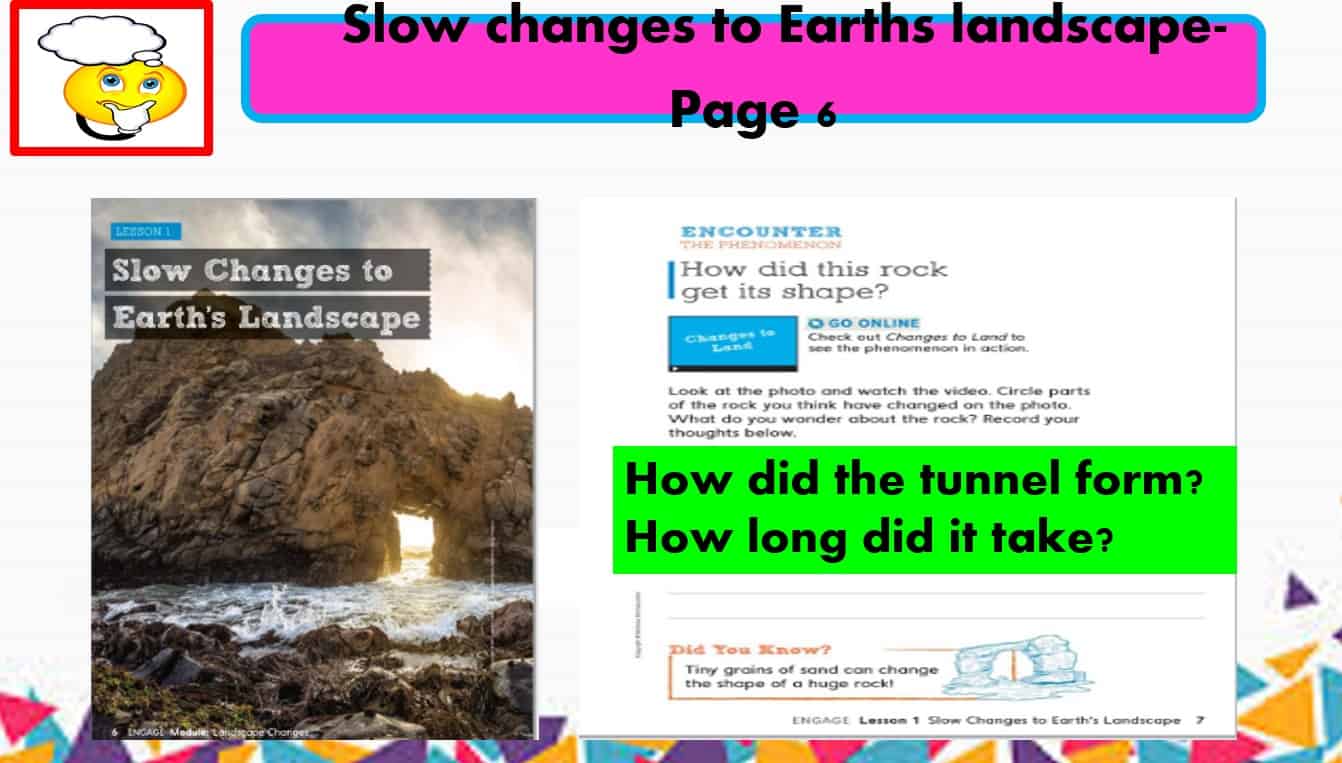 حل درس Slow changes to Earths landscape العلوم المتكاملة الصف الثاني - بوربوينت 