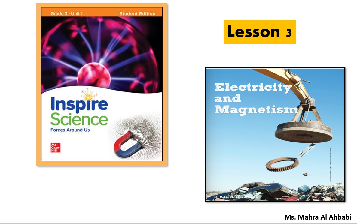 درس Electricity and Magnetism العلوم المتكاملة الصف الثالث - بوربوينت 