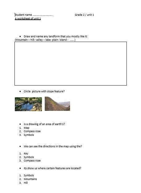 ورقة عمل درس A worksheet of unit 1 العلوم المتكاملة الصف الثاني