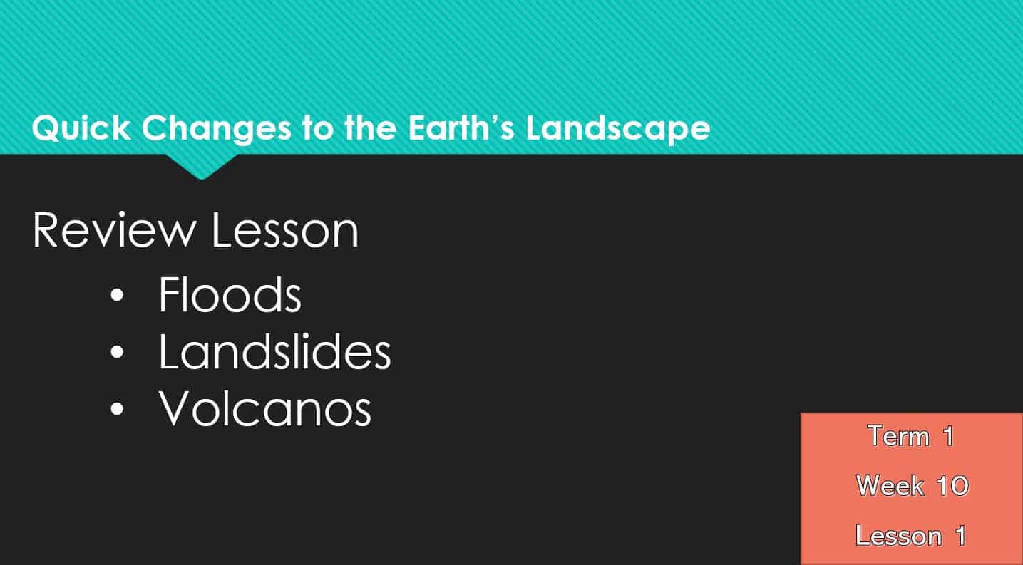 درس Quick changes to Earth’s landscape العلوم المتكاملة الصف الثاني - بوربوينت