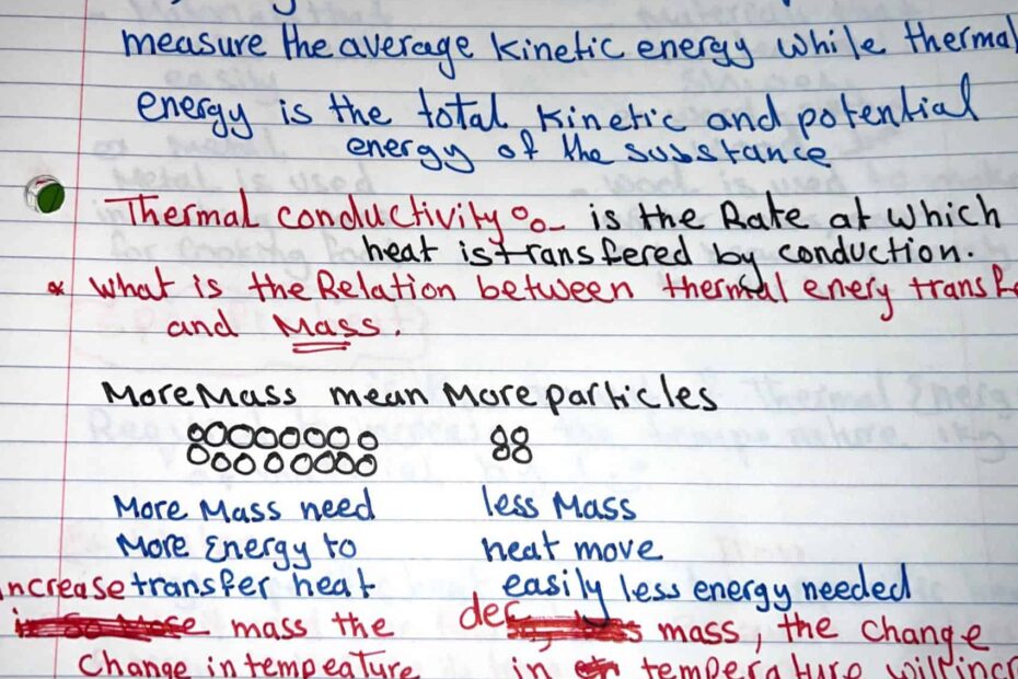 ملخص درس The Thermal Energy Conductivity العلوم المتكاملة الصف السادس
