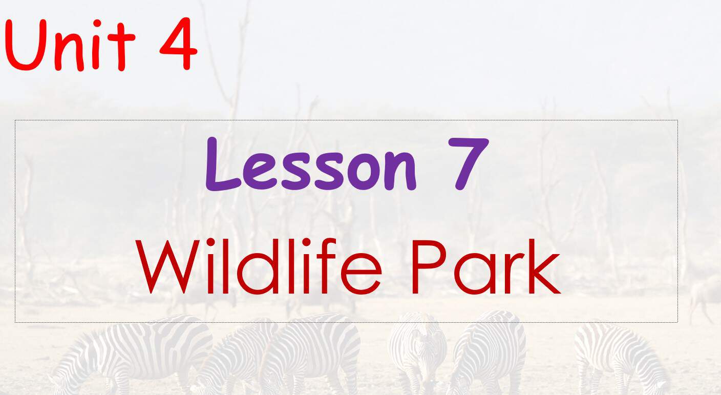 حل درس Wildlife Park اللغة الإنجليزية الصف الخامس - بوربوينت