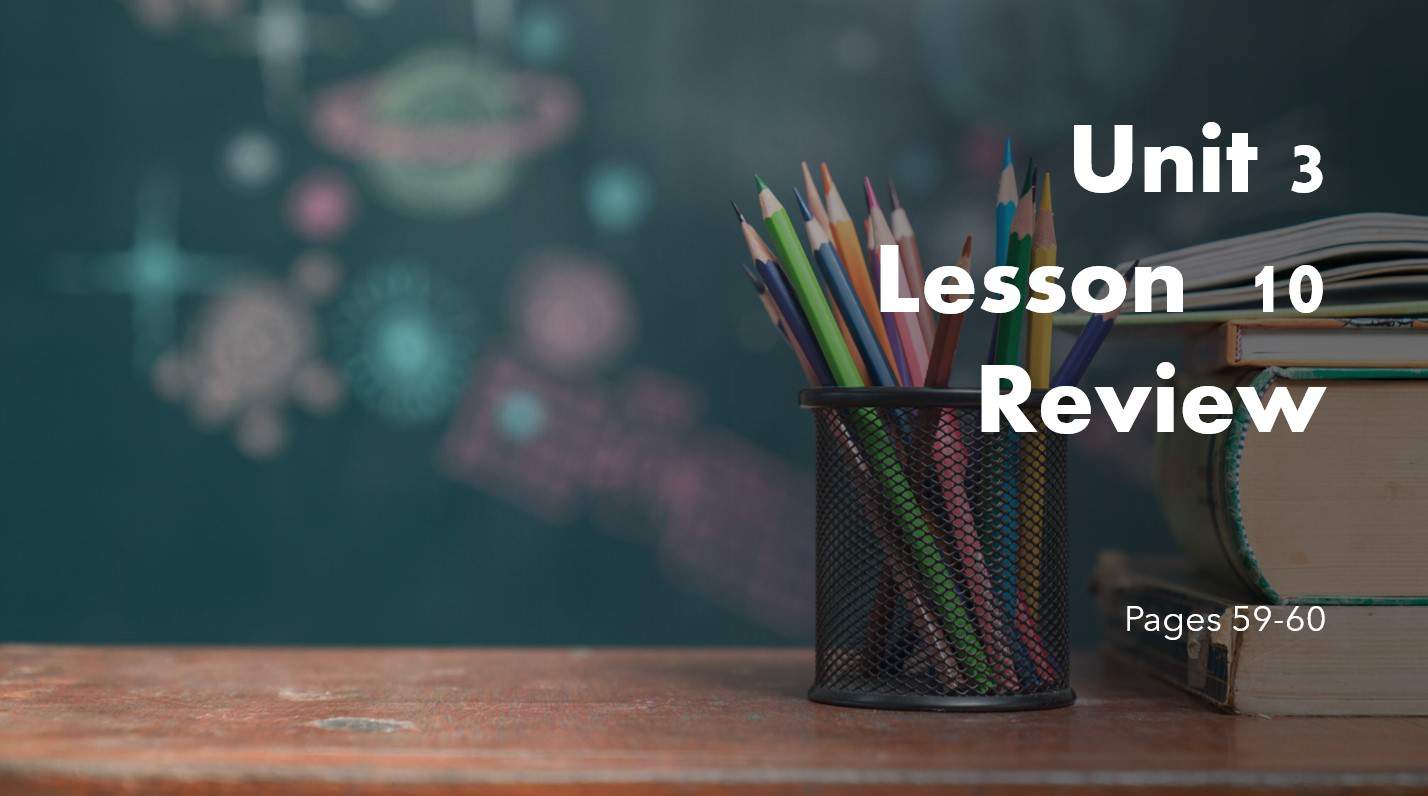 حل درس Unit 3 Lesson 10 Review اللغة الإنجليزية الصف السادس Access - بوربوينت