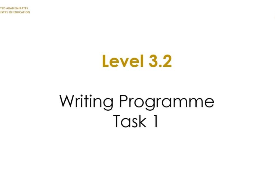 Level 3.2 Writing Programme Task 1 اللغة الإنجليزية الصف السادس - بوربوينت