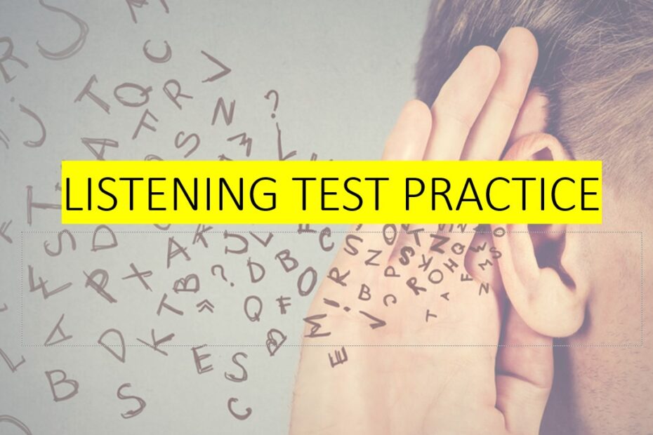 امتحان LISTENING TEST PRACTICE اللغة الإنجليزية الصف السادس - بوربوينت