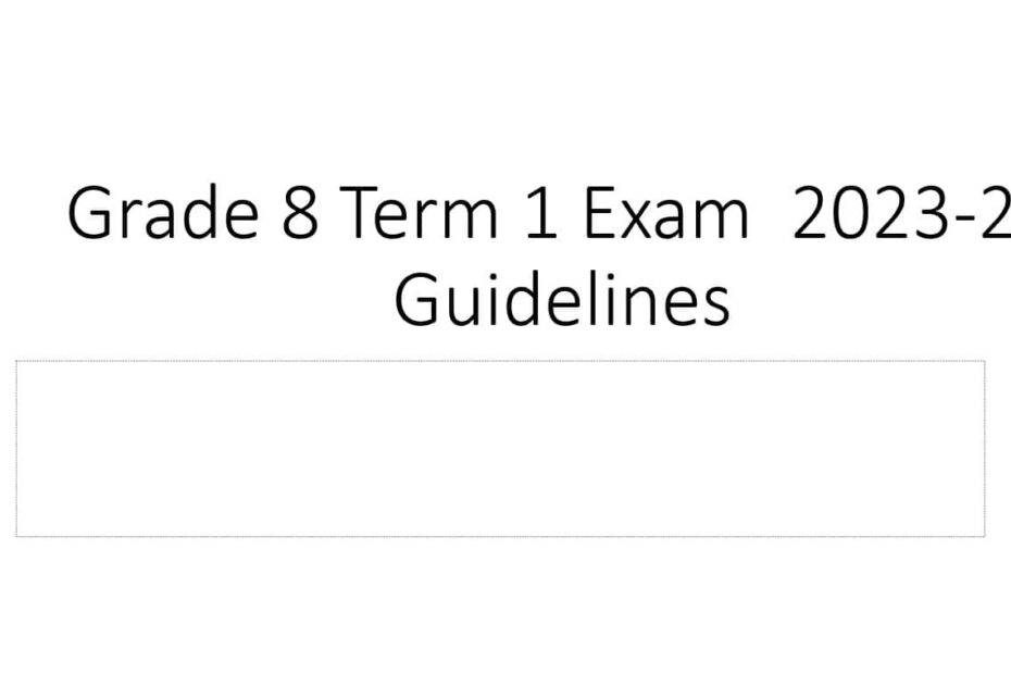 مراجعة Guidelines Term 1 Exam اللغة الإنجليزية الصف الثامن - بوربوينت