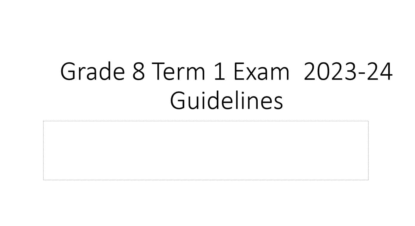 مراجعة Guidelines Term 1 Exam اللغة الإنجليزية الصف الثامن - بوربوينت 