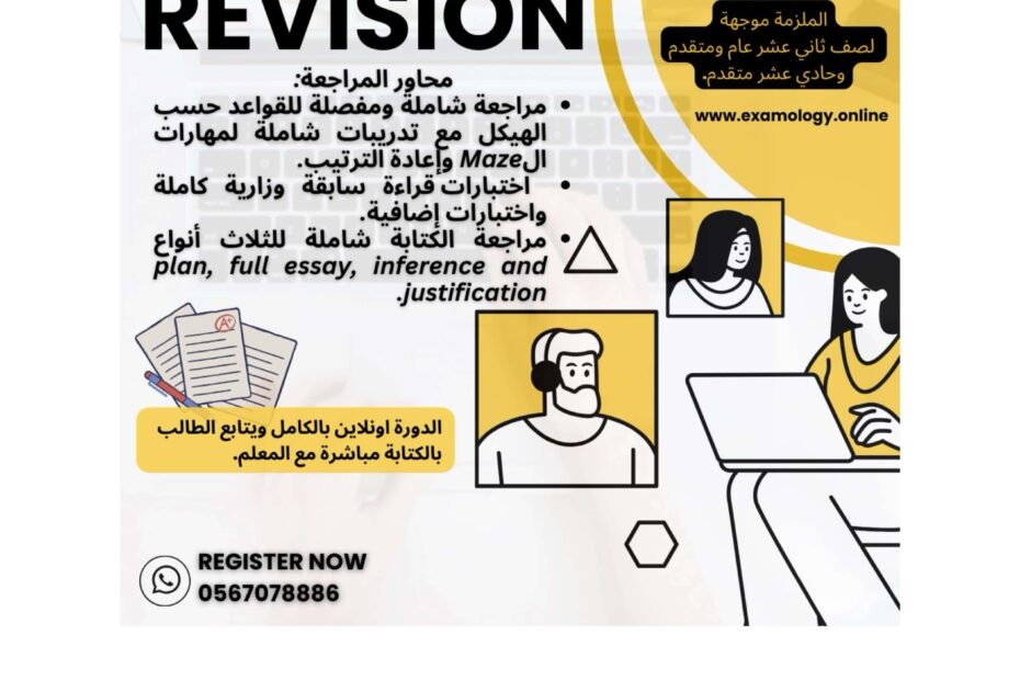 تدريبات Final Revision اللغة الإنجليزية الصف الثاني عشر متقدم