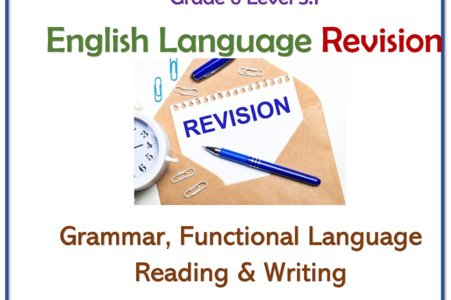 مراجعة عامة Revision اللغة الإنجليزية الصف السادس