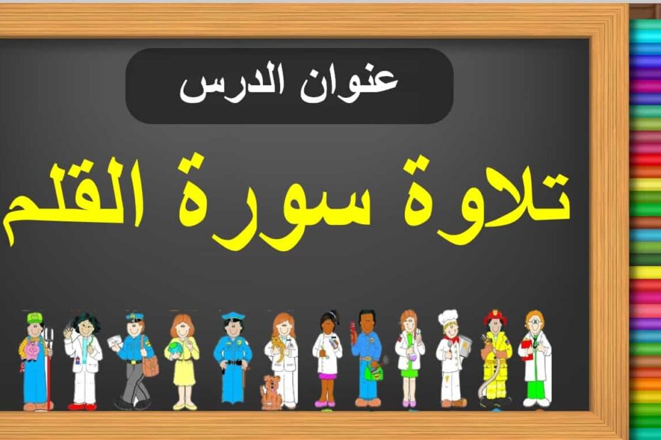 تسميع سورة القلم التربية الإسلامية الصف السادس - بوربوينت